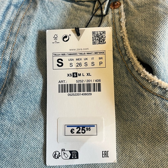 Zara Blue Fitted Sleeveless Crop Top - Picture 3 of 5